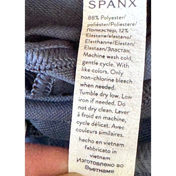 SPANX  Tan Jogger Track Pants High-Rise Elastic  Waist Size Large .Gray/Blue - Picture 14 of 16